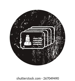 vector illustration of modern b lack icon medical document
