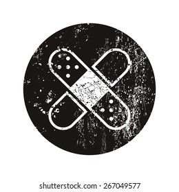 vector illustration of modern b lack icon plaster