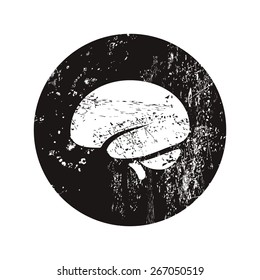 vector illustration of modern b lack icon brain 