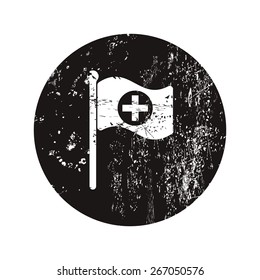 vector illustration of modern b lack icon hospital