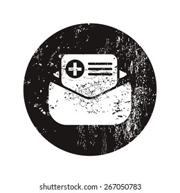 vector illustration of modern b lack icon message