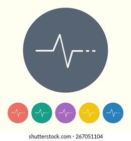vector illustration of modern b lack icon pulse