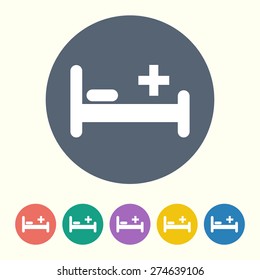 vector illustration of modern b lack icon hospital