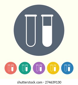 vector illustration of modern b lack icon test-tube