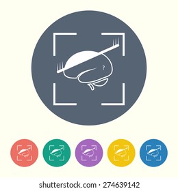 vector illustration of modern b lack icon brain scan