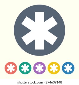 vector illustration of modern b lack icon medical