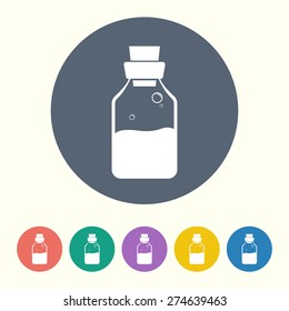 vector illustration of modern b lack icon medicines
