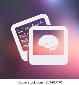vector illustration of modern b lack icon brain 