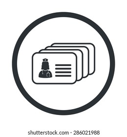 vector illustration of modern b lack icon medical document