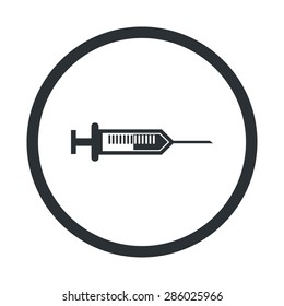 vector illustration of modern b lack icon syringe