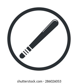 vector illustration of modern b lack icon baton protection