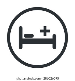 vector illustration of modern b lack icon medical hat