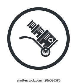 vector illustration of modern b lack icon medicines