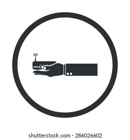 vector illustration of modern b lack icon router