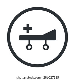 vector illustration of modern b lack icon hospital