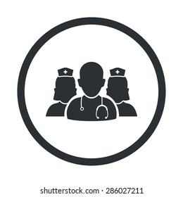 vector illustration of modern b lack icon medical staff
