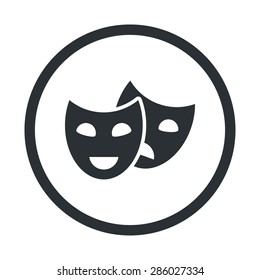 vector illustration of modern b lack icon mask movie