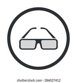 vector illustration of modern b lack icon glasses 3d