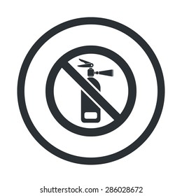 vector illustration of modern b lack icon fire extinguisher