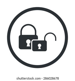 vector illustration of modern b lack icon lock