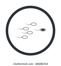 vector illustration of modern b lack icon sperm