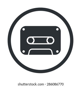 vector illustration of modern b lack icon cassette