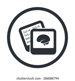 vector illustration of modern b lack icon brain 