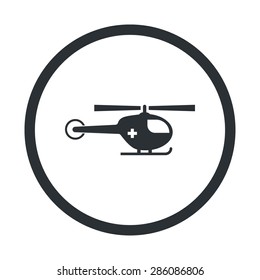 vector illustration of modern b lack icon helicopter