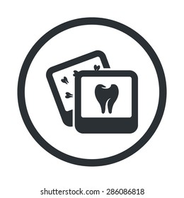 vector illustration of modern b lack icon teeth