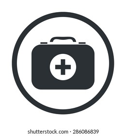 vector illustration of modern b lack icon medical bag