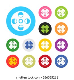 vector illustration of modern b lack icon reel of film