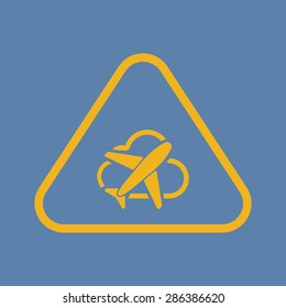 vector illustration of modern b lack icon airplane