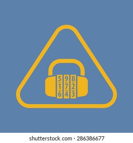 vector illustration of modern b lack icon lock
