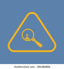 vector illustration of modern b lack icon thief
