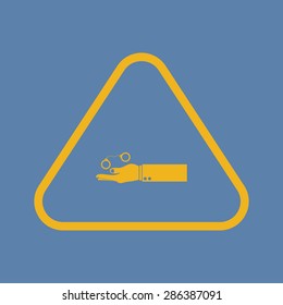 vector illustration of modern b lack icon police handcuffs