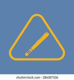 vector illustration of modern b lack icon baton protection