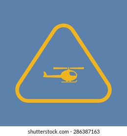 vector illustration of modern b lack icon helicopter