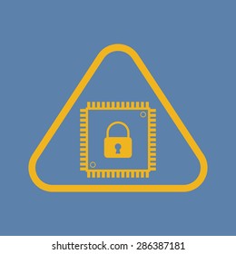 vector illustration of modern b lack icon cpu