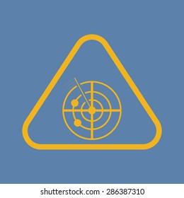 vector illustration of modern b lack icon radar