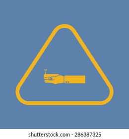 vector illustration of modern b lack icon router