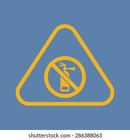 vector illustration of modern b lack icon fire extinguisher