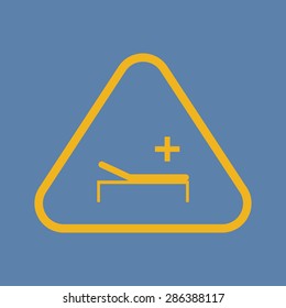 vector illustration of modern b lack icon hospital