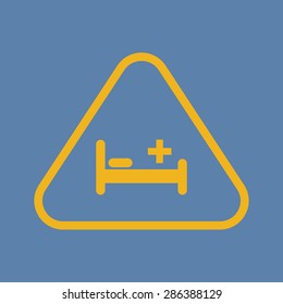 vector illustration of modern b lack icon hospital