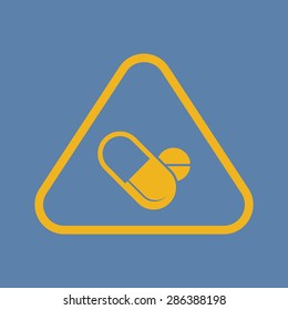 vector illustration of modern b lack icon pills