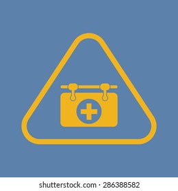 vector illustration of modern b lack icon hospital