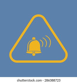 vector illustration of modern b lack icon bell