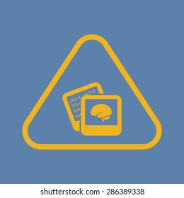 vector illustration of modern b lack icon brain 