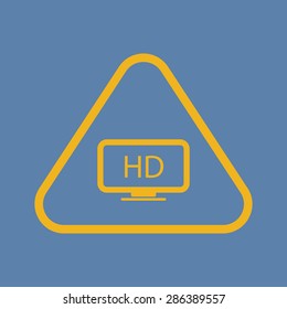 vector illustration of modern b lack icon monitor