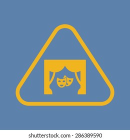vector illustration of modern b lack icon mask movie
