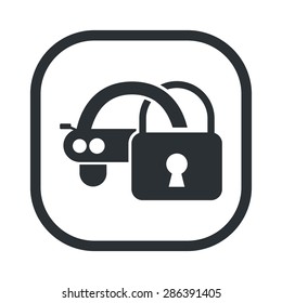 vector illustration of modern b lack icon signaling